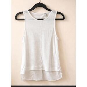 J.Crew White Sleeveless Layered Tank Top Size Large